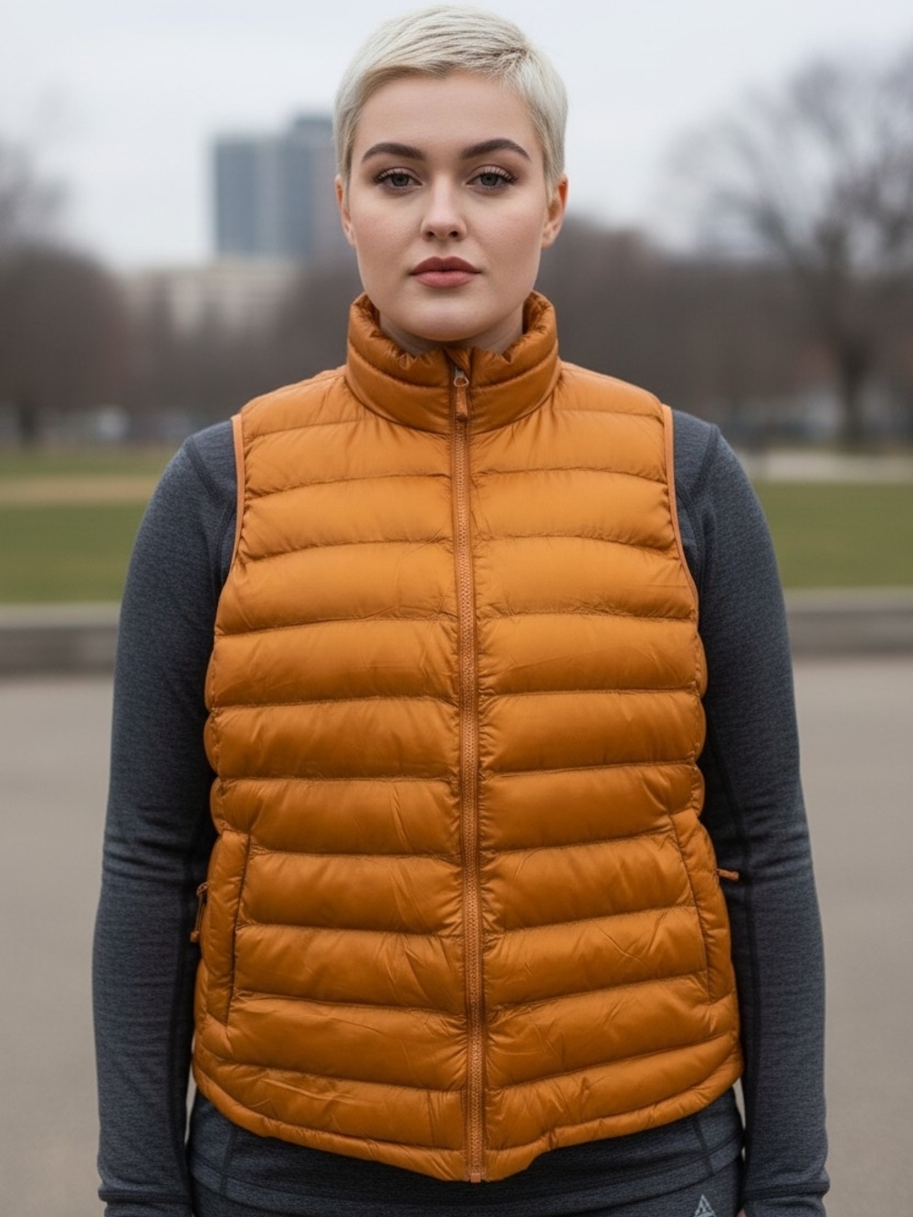 NWT - 32 Degrees Women's Burnt Orange Packable Puffer Vest Size XXL